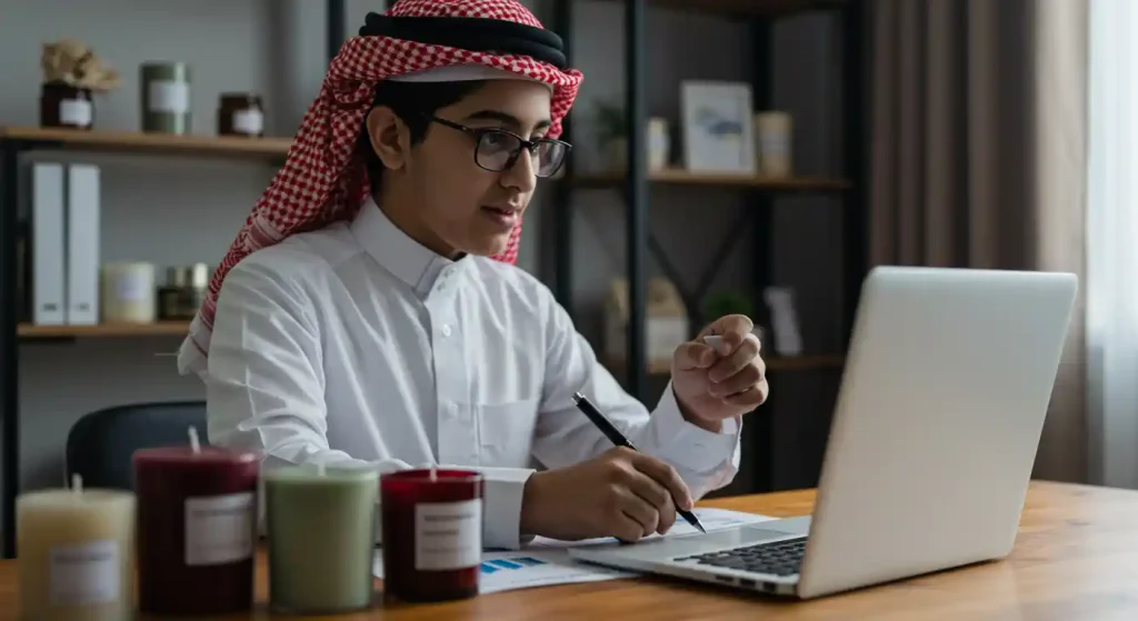 شاب-سعودي-يربح-متجر-إلكتروني-مشاريع-صغيرة-ناجحة-للشباب-في-السعودية-مع-منصة-أرفف-للتجارة-الإلكترونية